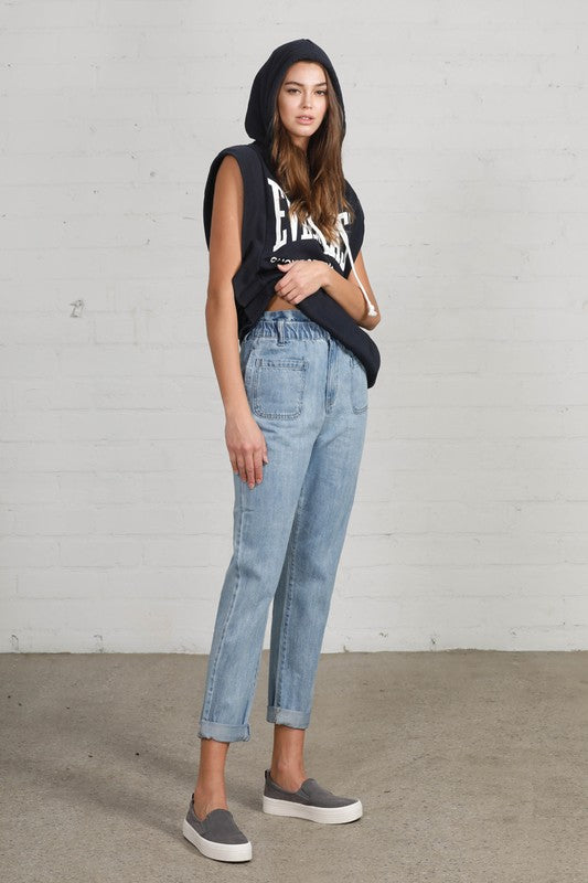 High Waist Relaxed Slouch Jeans