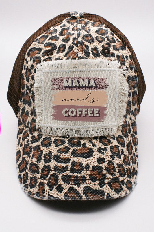 Mama Needs Coffee Block Patch Trucker Hat