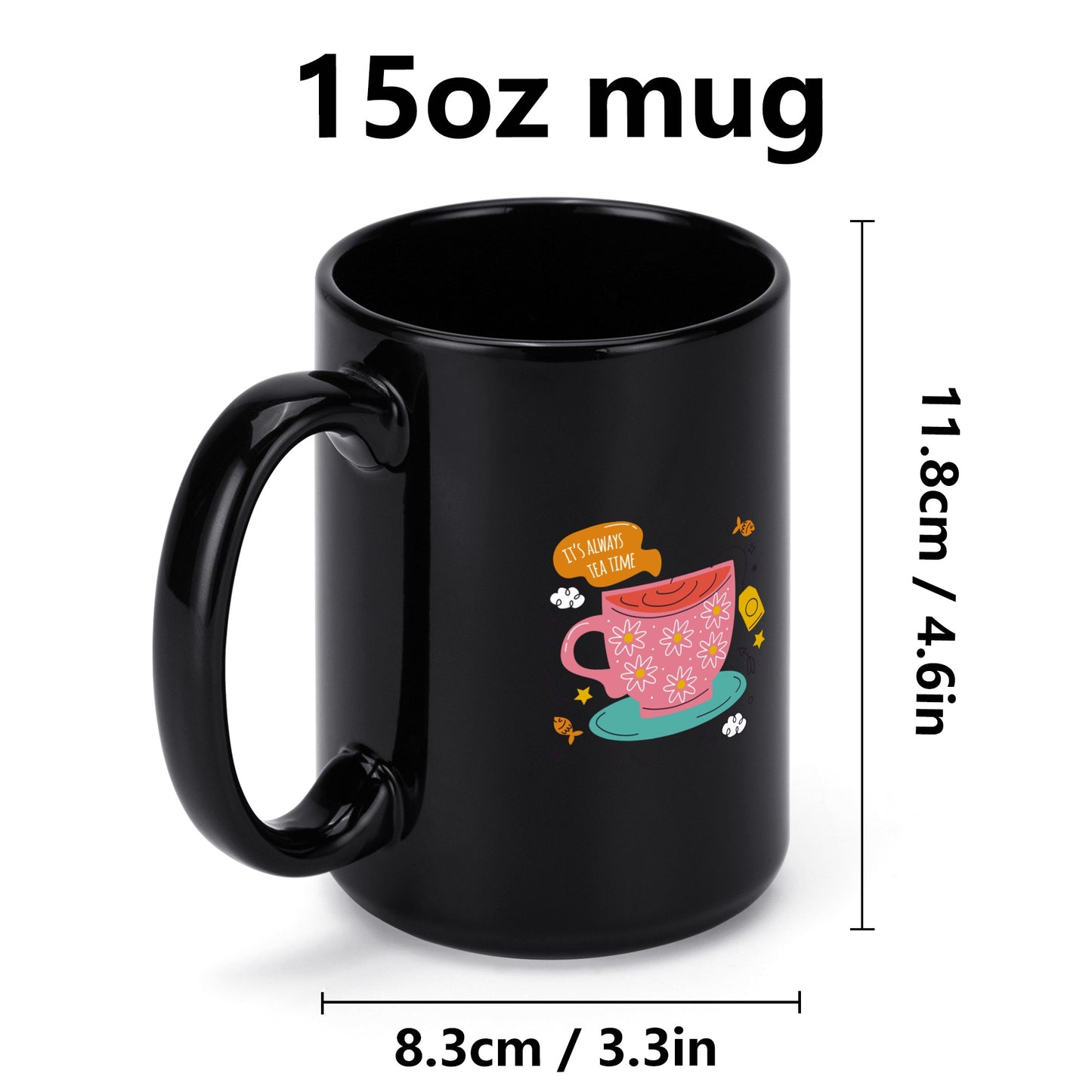 Black Ceramic Mug (15 oz)