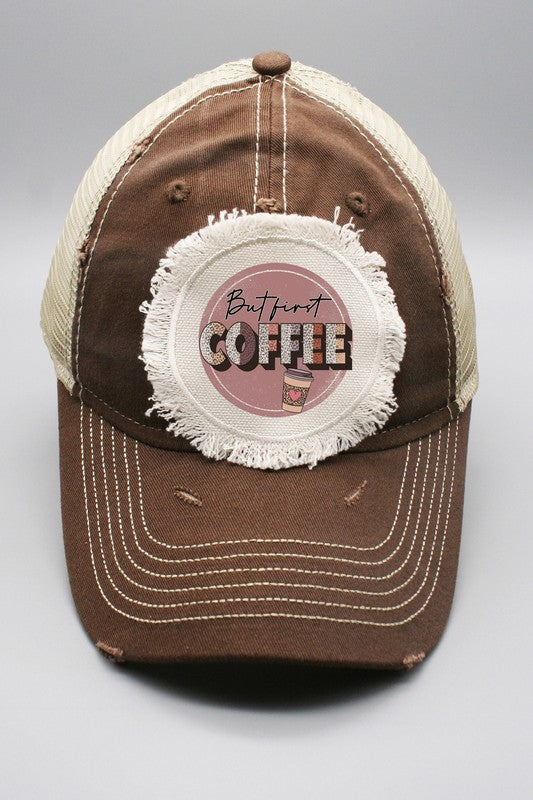 But First Coffee Circle Graphic Patch Hat