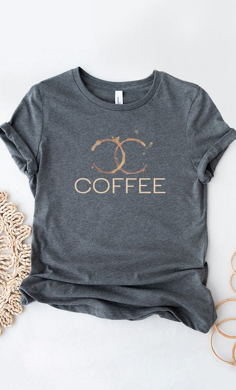 Designer Coffee Stain Coffee PLUS SIZE Graphic Tee