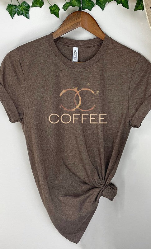 Designer Coffee Stain Coffee PLUS SIZE Graphic Tee