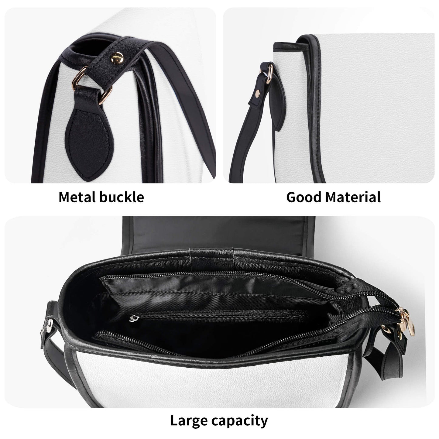 New Version PU Leather Saddle Bag